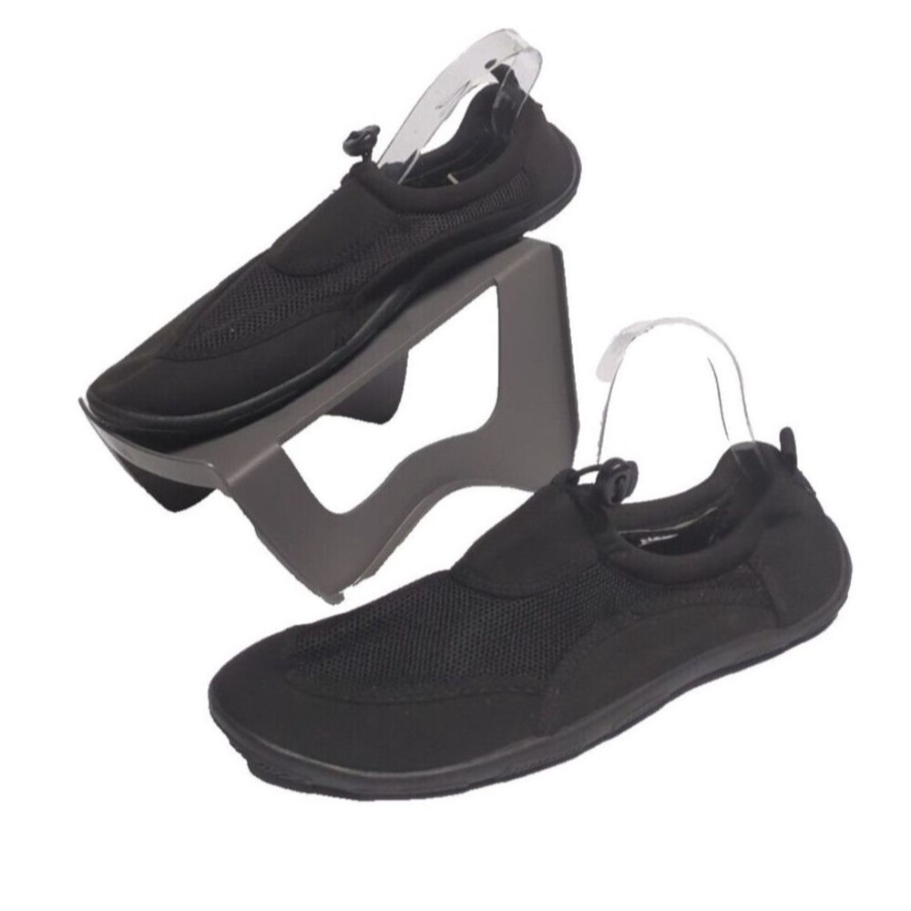 Athletic Works Men Aqua Water Shoes Black Size XL 11/12 Beach Vacation Boating